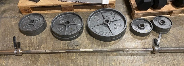 Pre-Owned Hampton Fitness 300-Pound Olympic Weight Set