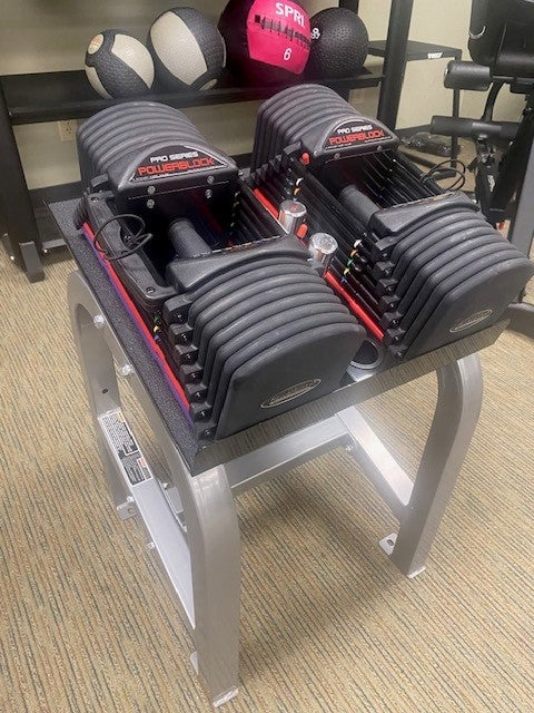 Power Block Adjustable Dumbbells / Full Set EXP 5-90 with Stand