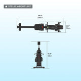 STEPR Rower XL VPR dimensions diagram