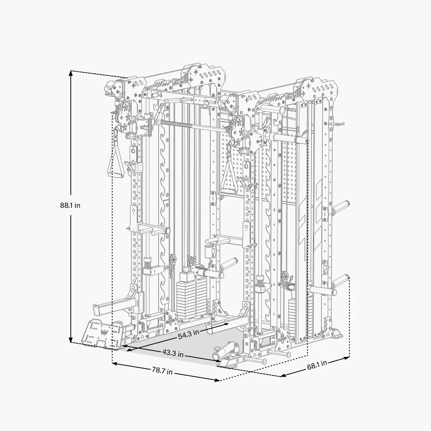 Major Fitness Heritage Series B17 Flying Fortress All-In-One Functional Trainer With Smith Machine - Image 4